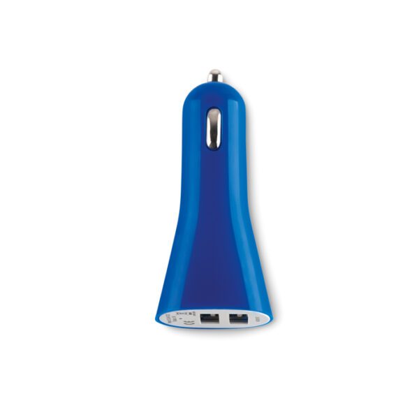 Kahe USB otsaga autolaadija, Lance, sinine