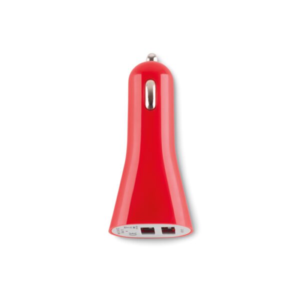 Kahe USB otsaga autolaadija, Lance, punane