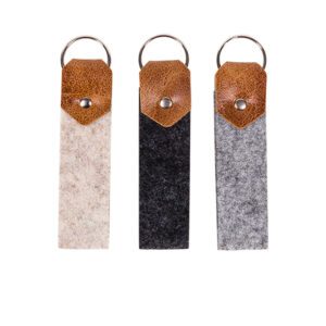 Vildist võtmehoidja nahast detailiga